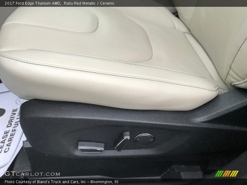 Ruby Red Metallic / Ceramic 2017 Ford Edge Titanium AWD