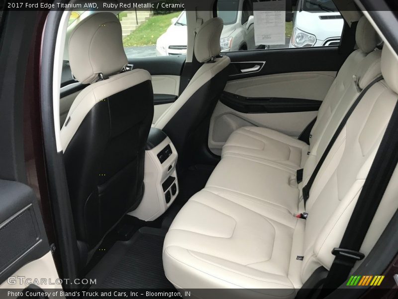 Ruby Red Metallic / Ceramic 2017 Ford Edge Titanium AWD