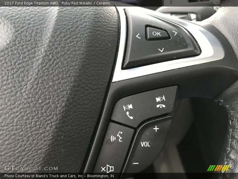 Ruby Red Metallic / Ceramic 2017 Ford Edge Titanium AWD