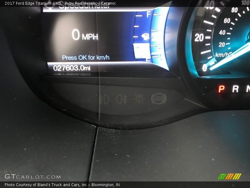 Ruby Red Metallic / Ceramic 2017 Ford Edge Titanium AWD