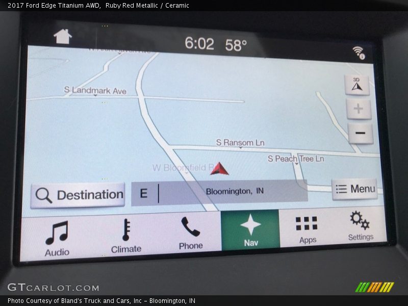 Ruby Red Metallic / Ceramic 2017 Ford Edge Titanium AWD