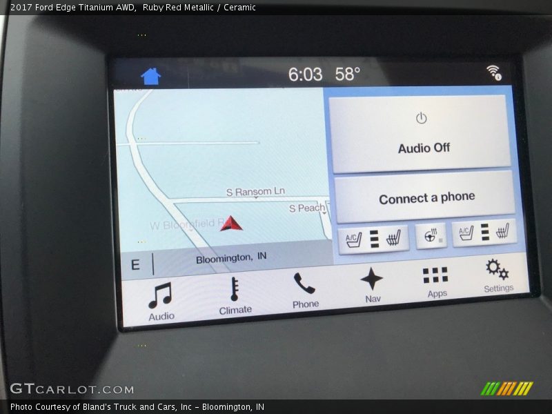 Ruby Red Metallic / Ceramic 2017 Ford Edge Titanium AWD