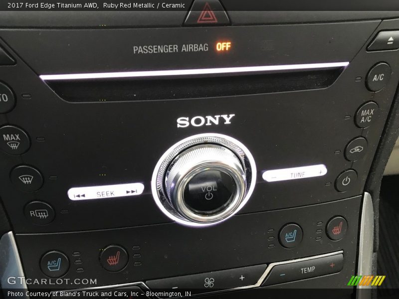 Ruby Red Metallic / Ceramic 2017 Ford Edge Titanium AWD