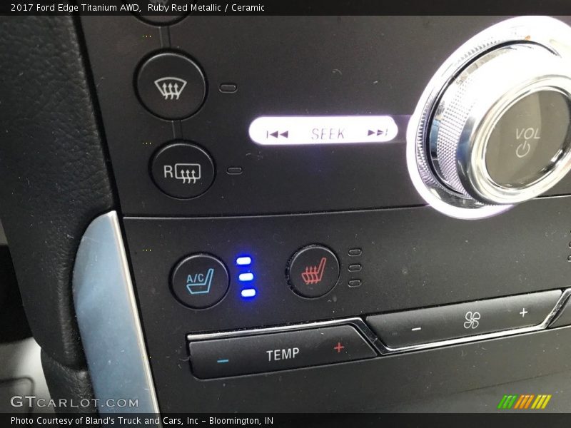 Ruby Red Metallic / Ceramic 2017 Ford Edge Titanium AWD