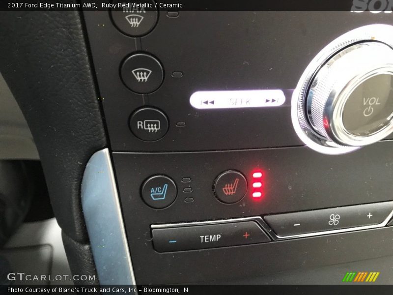 Ruby Red Metallic / Ceramic 2017 Ford Edge Titanium AWD