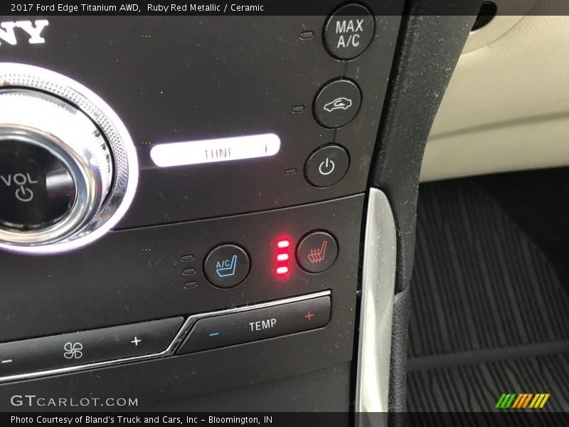 Ruby Red Metallic / Ceramic 2017 Ford Edge Titanium AWD