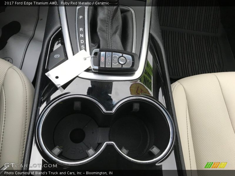 Ruby Red Metallic / Ceramic 2017 Ford Edge Titanium AWD