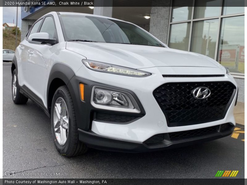 Chalk White / Black 2020 Hyundai Kona SE AWD