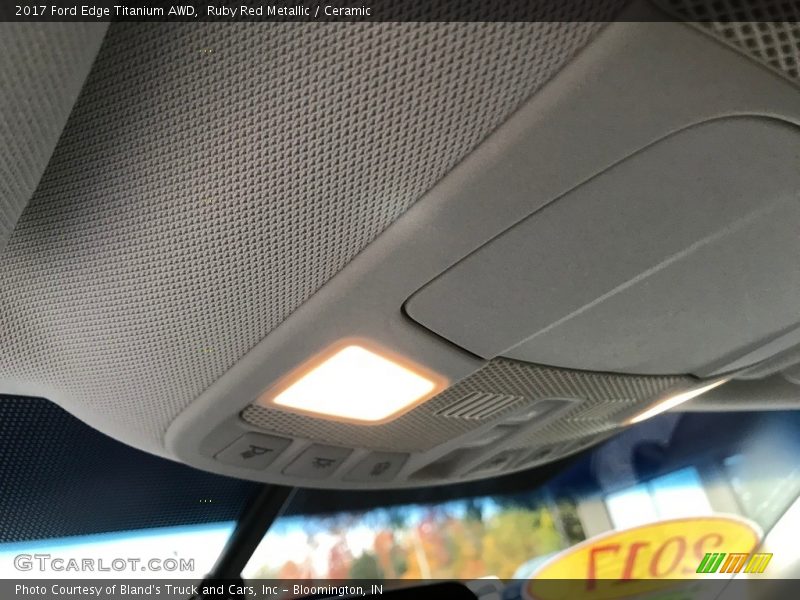 Ruby Red Metallic / Ceramic 2017 Ford Edge Titanium AWD