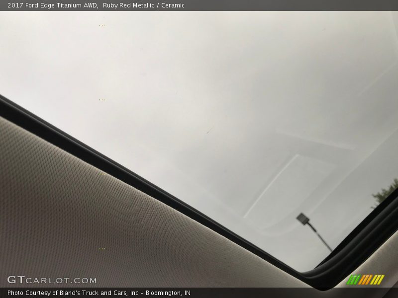 Ruby Red Metallic / Ceramic 2017 Ford Edge Titanium AWD
