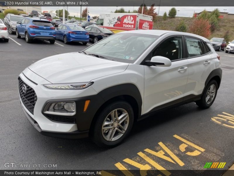 Chalk White / Black 2020 Hyundai Kona SE AWD