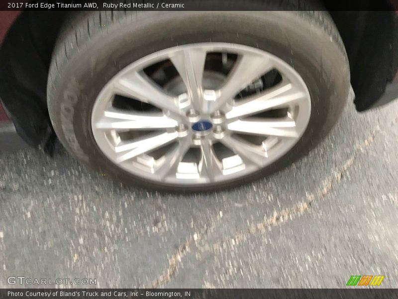Ruby Red Metallic / Ceramic 2017 Ford Edge Titanium AWD