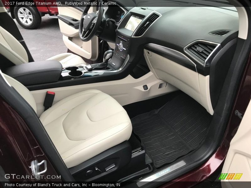 Ruby Red Metallic / Ceramic 2017 Ford Edge Titanium AWD