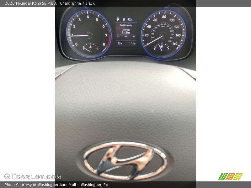 Chalk White / Black 2020 Hyundai Kona SE AWD