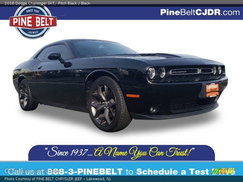Pitch Black / Black 2018 Dodge Challenger SXT