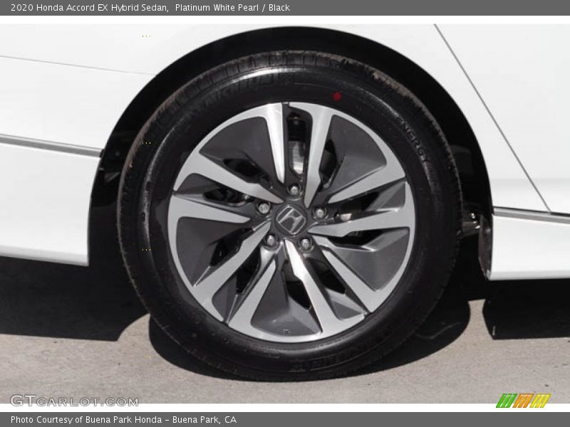 Platinum White Pearl / Black 2020 Honda Accord EX Hybrid Sedan