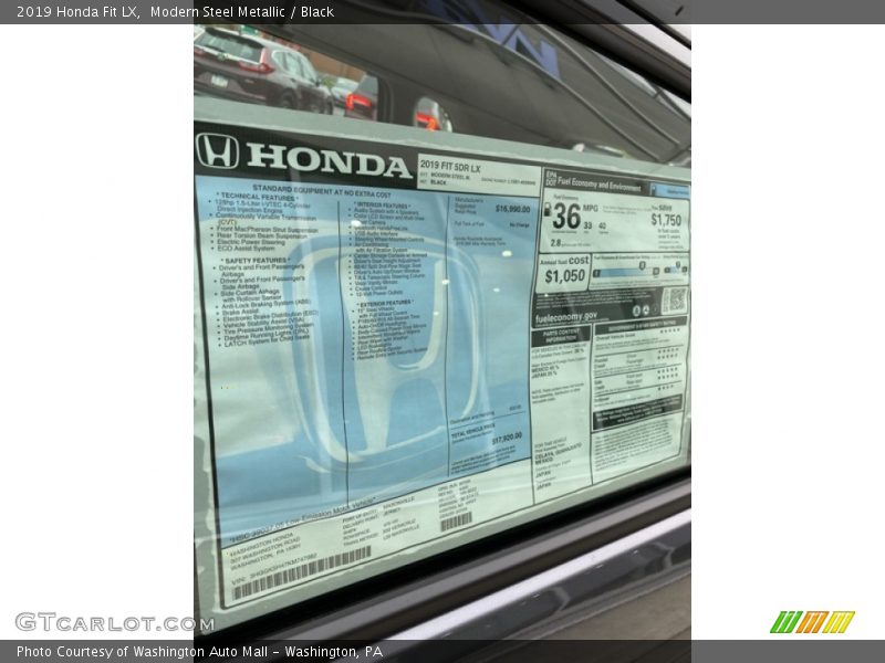 Modern Steel Metallic / Black 2019 Honda Fit LX