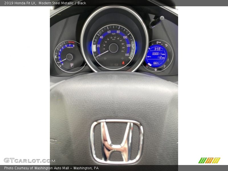 Modern Steel Metallic / Black 2019 Honda Fit LX
