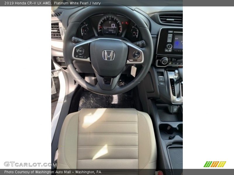 Platinum White Pearl / Ivory 2019 Honda CR-V LX AWD