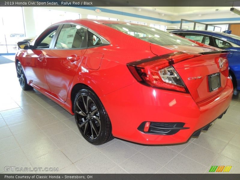 Rallye Red / Black 2019 Honda Civic Sport Sedan