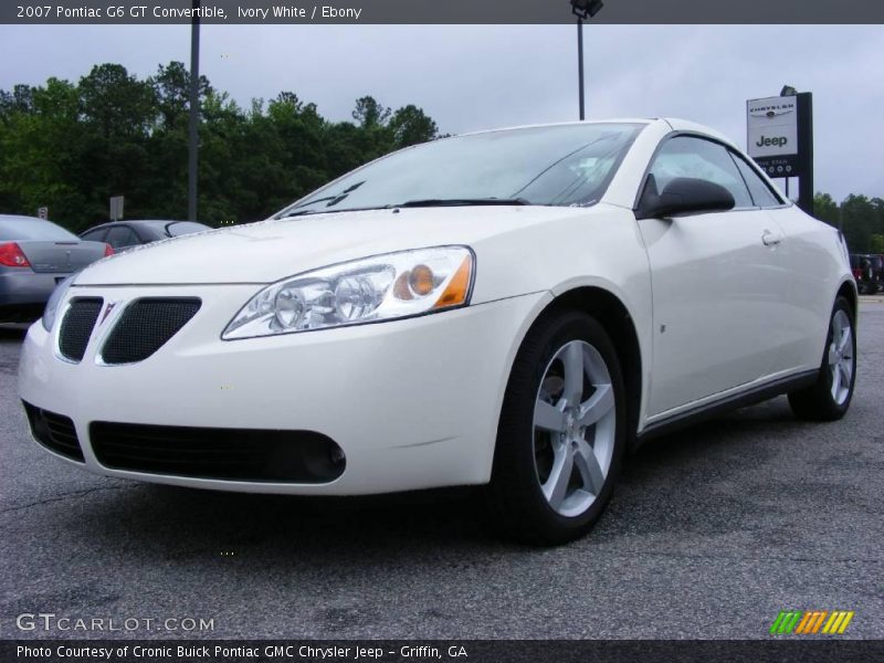 Ivory White / Ebony 2007 Pontiac G6 GT Convertible