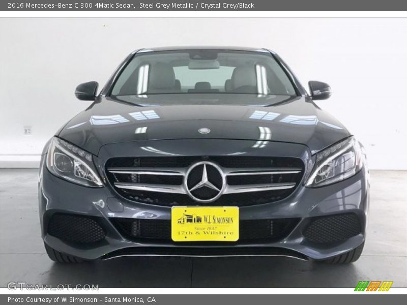 Steel Grey Metallic / Crystal Grey/Black 2016 Mercedes-Benz C 300 4Matic Sedan