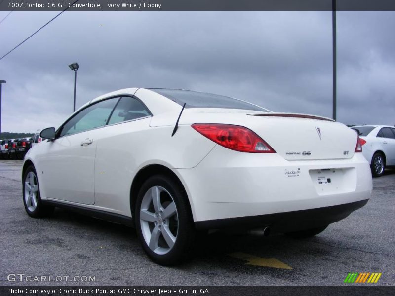 Ivory White / Ebony 2007 Pontiac G6 GT Convertible