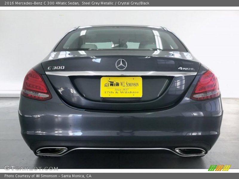 Steel Grey Metallic / Crystal Grey/Black 2016 Mercedes-Benz C 300 4Matic Sedan