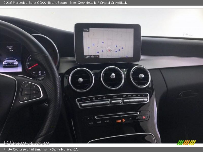 Steel Grey Metallic / Crystal Grey/Black 2016 Mercedes-Benz C 300 4Matic Sedan