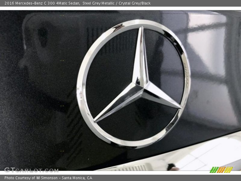 Steel Grey Metallic / Crystal Grey/Black 2016 Mercedes-Benz C 300 4Matic Sedan