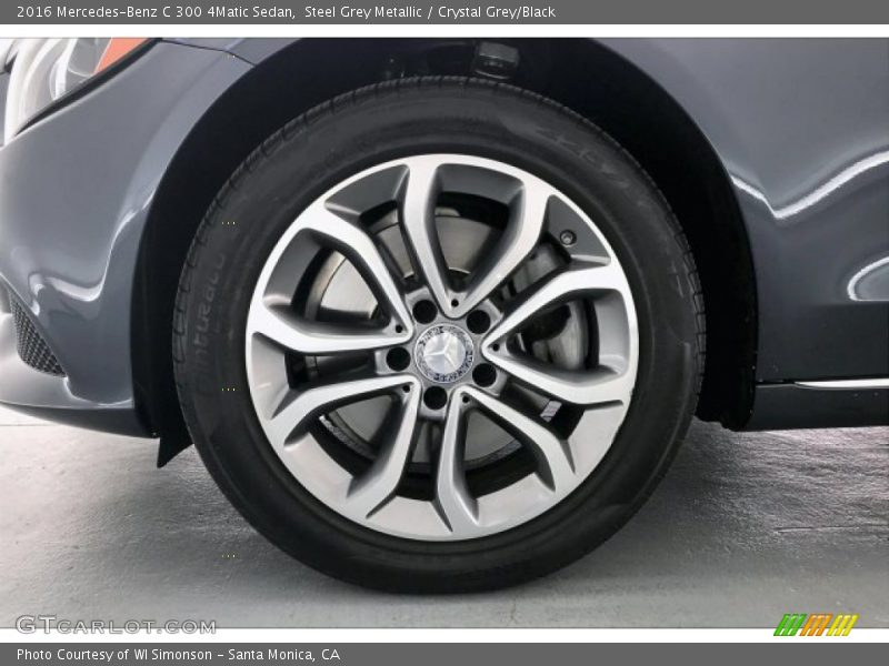 Steel Grey Metallic / Crystal Grey/Black 2016 Mercedes-Benz C 300 4Matic Sedan