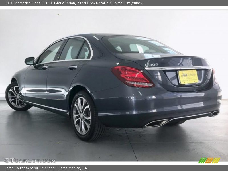 Steel Grey Metallic / Crystal Grey/Black 2016 Mercedes-Benz C 300 4Matic Sedan