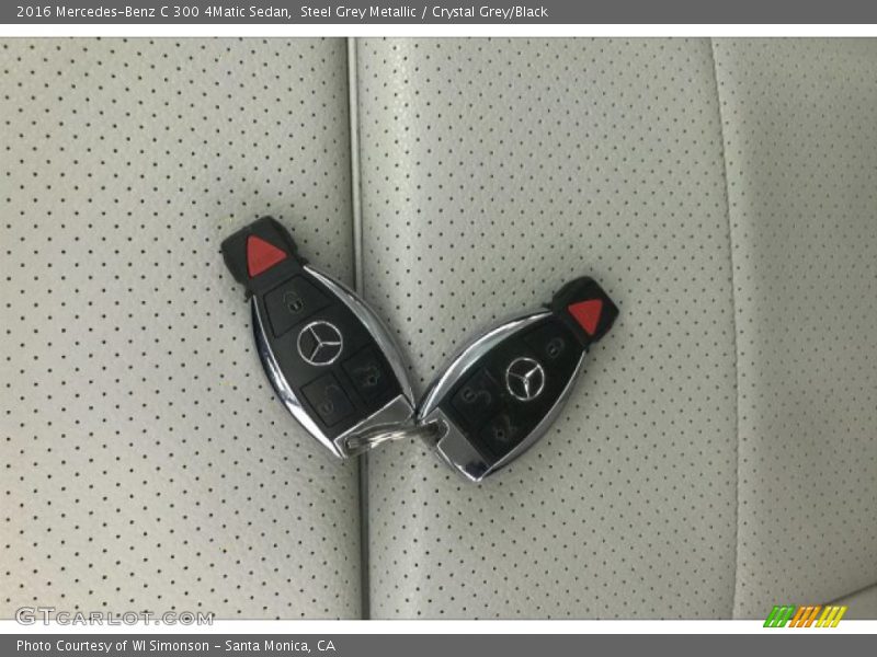 Steel Grey Metallic / Crystal Grey/Black 2016 Mercedes-Benz C 300 4Matic Sedan