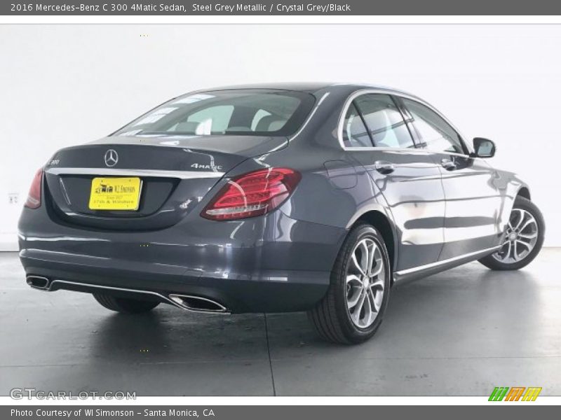 Steel Grey Metallic / Crystal Grey/Black 2016 Mercedes-Benz C 300 4Matic Sedan