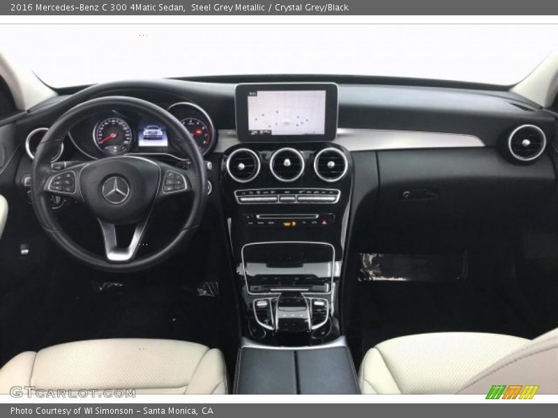 Steel Grey Metallic / Crystal Grey/Black 2016 Mercedes-Benz C 300 4Matic Sedan