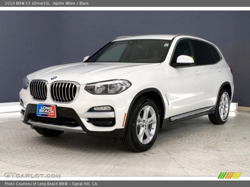 Alpine White / Black 2019 BMW X3 sDrive30i