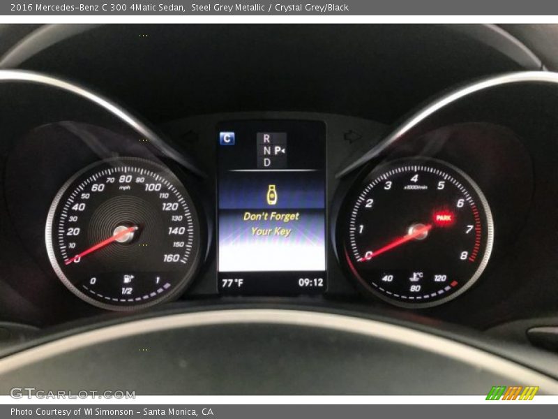 Steel Grey Metallic / Crystal Grey/Black 2016 Mercedes-Benz C 300 4Matic Sedan
