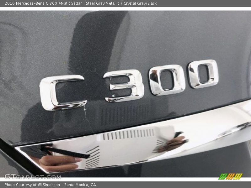Steel Grey Metallic / Crystal Grey/Black 2016 Mercedes-Benz C 300 4Matic Sedan