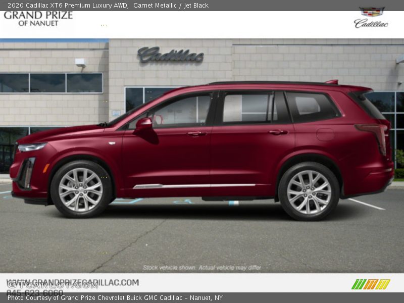 Garnet Metallic / Jet Black 2020 Cadillac XT6 Premium Luxury AWD