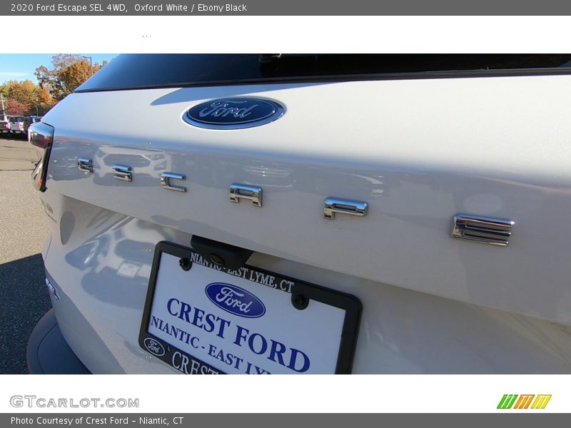 Oxford White / Ebony Black 2020 Ford Escape SEL 4WD