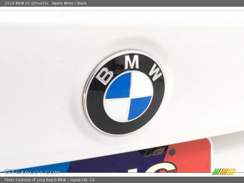Alpine White / Black 2019 BMW X3 sDrive30i