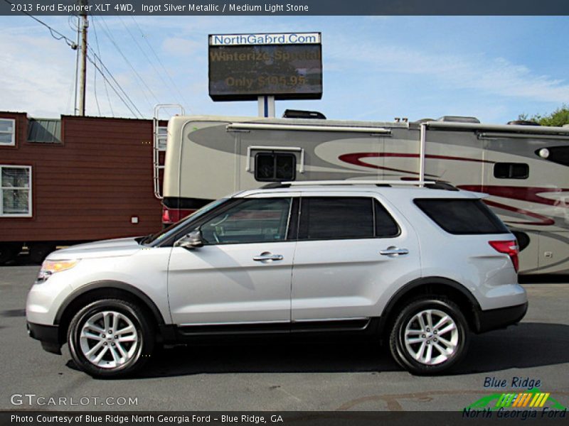 Ingot Silver Metallic / Medium Light Stone 2013 Ford Explorer XLT 4WD