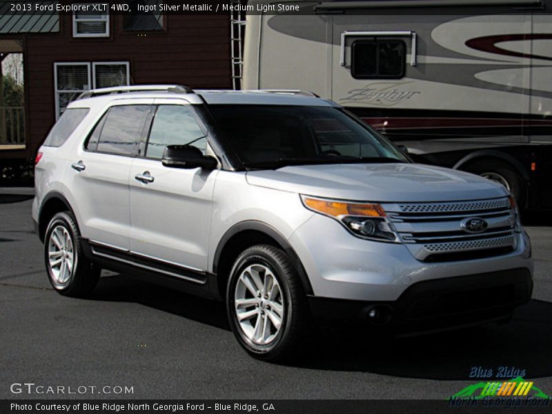 Ingot Silver Metallic / Medium Light Stone 2013 Ford Explorer XLT 4WD