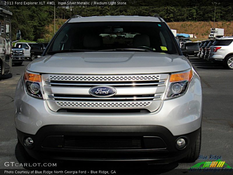 Ingot Silver Metallic / Medium Light Stone 2013 Ford Explorer XLT 4WD