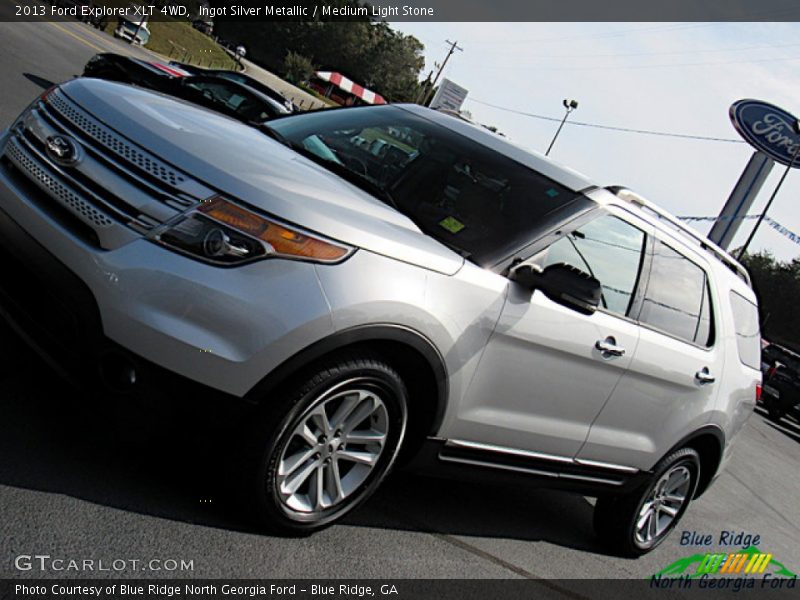 Ingot Silver Metallic / Medium Light Stone 2013 Ford Explorer XLT 4WD