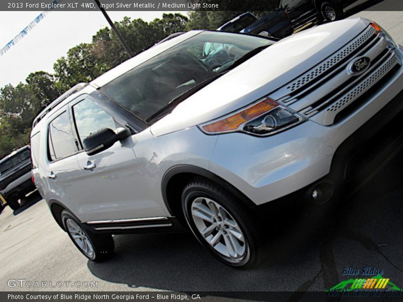 Ingot Silver Metallic / Medium Light Stone 2013 Ford Explorer XLT 4WD