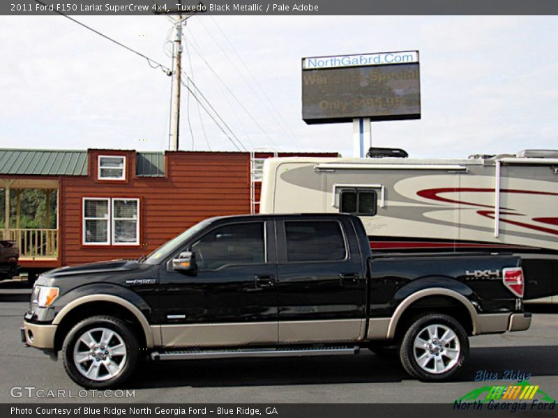 Tuxedo Black Metallic / Pale Adobe 2011 Ford F150 Lariat SuperCrew 4x4