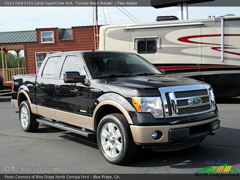 Tuxedo Black Metallic / Pale Adobe 2011 Ford F150 Lariat SuperCrew 4x4