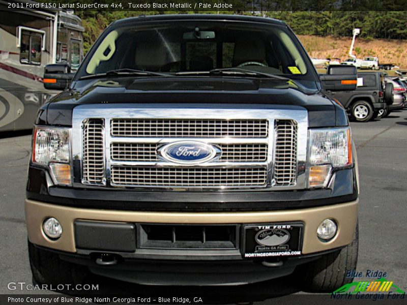 Tuxedo Black Metallic / Pale Adobe 2011 Ford F150 Lariat SuperCrew 4x4