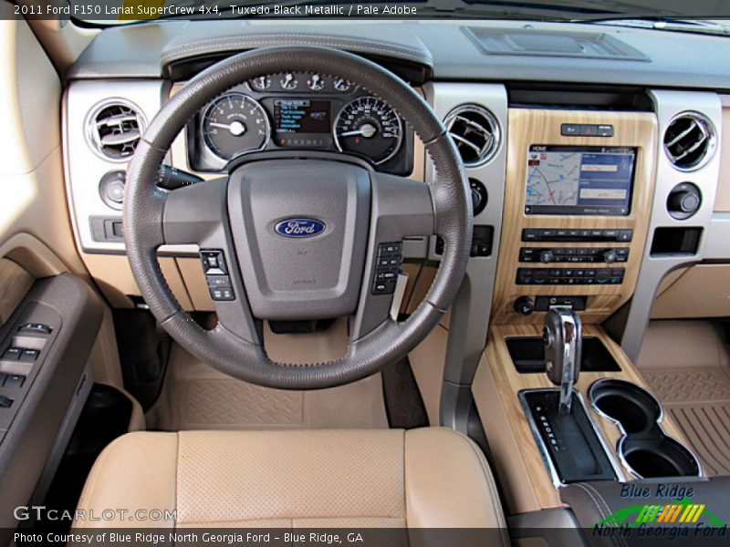 Tuxedo Black Metallic / Pale Adobe 2011 Ford F150 Lariat SuperCrew 4x4